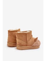 Ocieplane Dziecięce Botki Śniegowce Lamy Camel Esandira Ocieplane Dziecięce Botki Śniegowce Lamy Camel Esandira