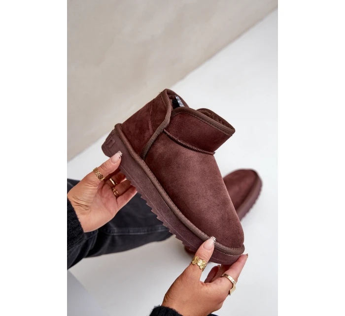 Śniegowce Na Platformie Damskie D.Franklin DFSH370010 Czekoladowe