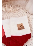 Dámské Vánoční Ponožky model 21786647 S Mašlí Červené - Aura.via