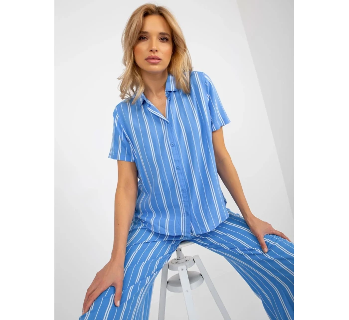 Blúzka D73771M11063A modrá