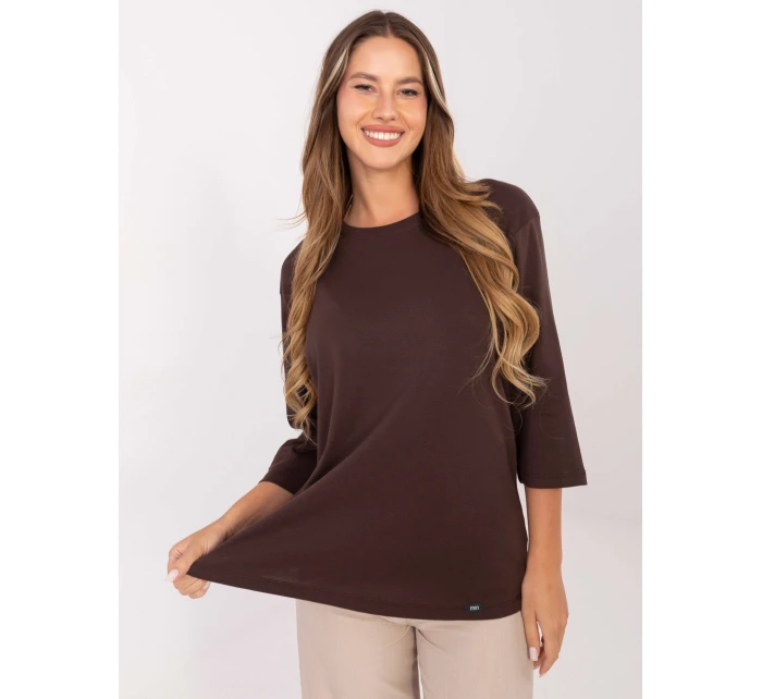Bluzka RV BZ model 21406680 ciemny brązowy - FPrice Bluzka RV BZ model 21406680 ciemny brązowy - FPrice