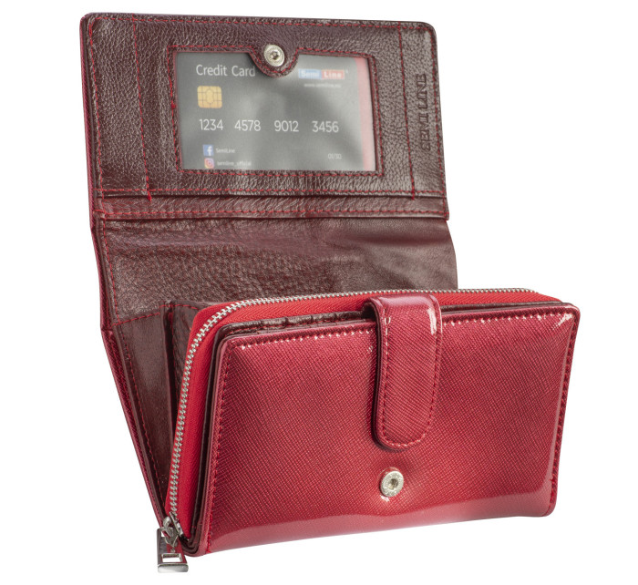 Kožená peňaženka Semiline RFID P8237-2 Červená