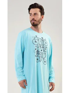 Pánska nočná košeľa s dlhým rukávom Bicykel