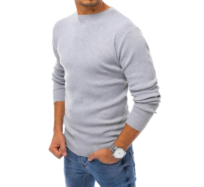 Pánský světle šedý svetr Dstreet model 21963826 - FashionStreet Pánský světle šedý svetr Dstreet model 21963826 - FashionStreet