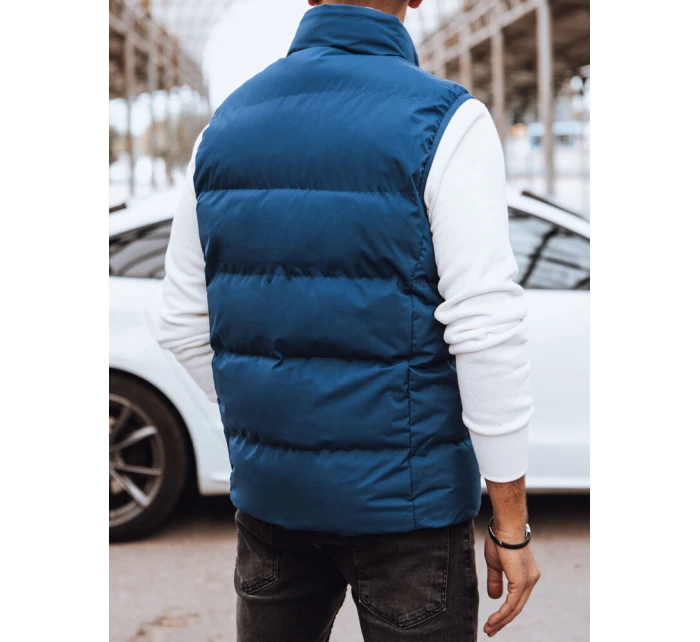 Pánská prošívaná modrá vesta Dstreet model 21971582 - FashionStreet
