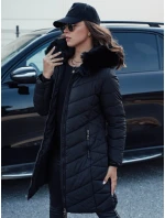 prošívaná dámská zimní bunda s kapucí černá Dstreet model 21980341 - FashionStreet