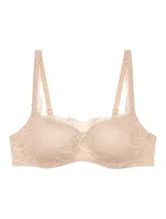 Dámska podprsenka Body Make-Up Illusion Lace Balconette - BROWN - svetlohnedá 00NZ - TRIUMPH