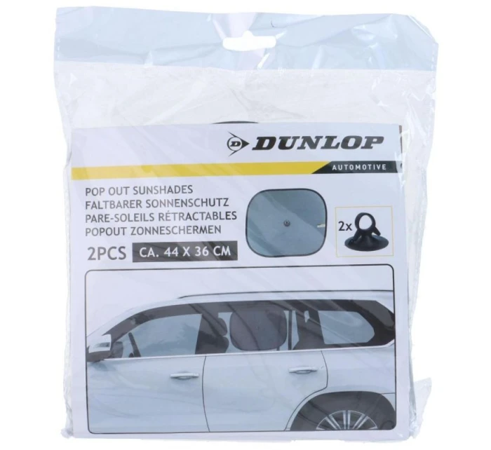 SLNEČNÁ CLONA S PRÍSAVKOU 2KS DUNLOP ČIERNA