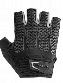 Cyklistické rukavice Rockbros S169BGR XXL s gélovými vankúšikmi - sivé