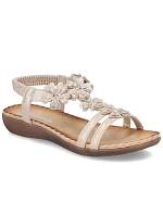 Dámské sandály Rieker V7573-90 se zlatými květy