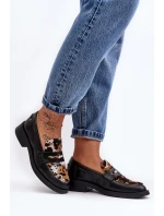 Skórzane Półbuty Mokasyny Damskie Maciejka 06250-01 Czarne