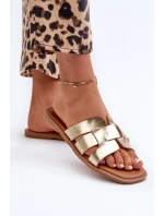 Ploché Dámské Sandály Z Zlaté model 21661048 - EVENTO