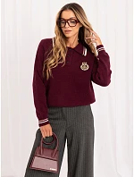 Sweter PM SW model 22361678 bordowy - FPrice
