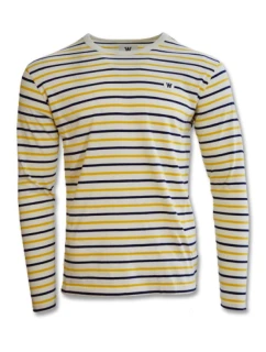 Pánska mikina s dlhým rukávom Wood Mel Stripe Off -10235404-2323 pánske