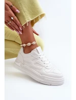Dámské tenisky na platformě z ekokože bílé model 21657683 - Boto