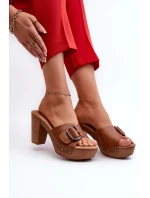 Dámské sandály s hnědé model 21661240 - EVENTO