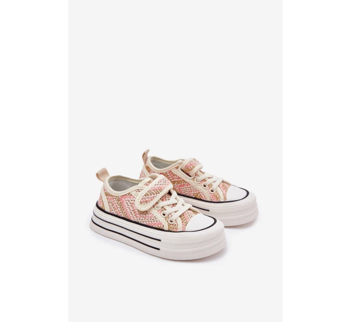 Dívčí Tenisky Na Suchý Zip Růžové model 21700979 - Boto