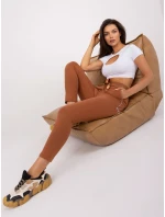 Spodnie dresowe EM DR HW 20 model 18761672 jasny brązowy - FPrice Spodnie dresowe EM DR HW 20 model 18761672 jasny brązowy - FPrice