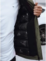 Pánská zimní bunda s kapucí zelená Dstreet model 21980789 - FashionStreet