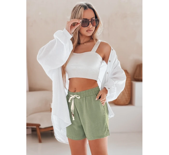 Dámske šortky NOT TOMORROW green FashionStreet SY0448 Dámske šortky NOT TOMORROW green FashionStreet SY0448