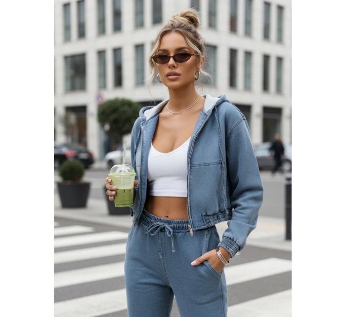 Dámsky džínsový bomber modrý FashionStreet TY5603