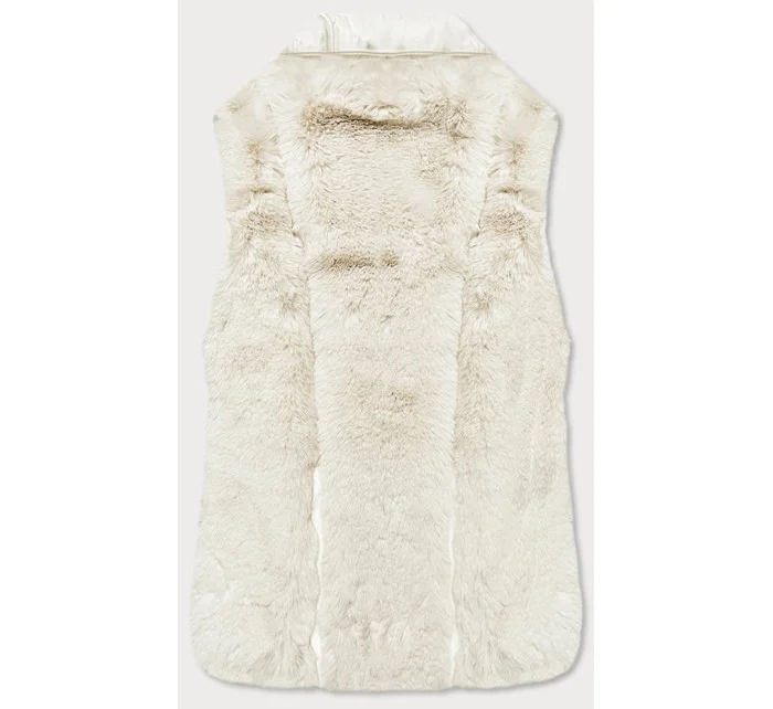 Dámska okrová kožušinová vesta (GSQ2249)