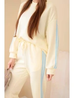 Dámska súprava z viskózy s tienidlami žltá