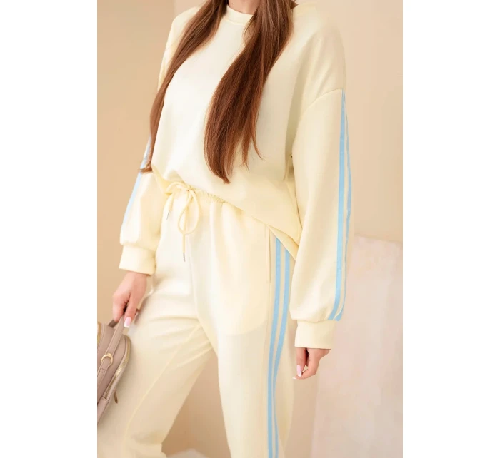 Dámska súprava z viskózy s tienidlami žltá