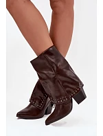 Dámske kovbojské čižmy D8259 brown - Sweet Shoes