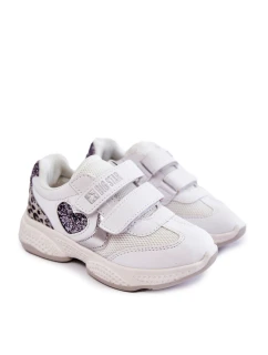 Dziecięce Buty Sportowe Na Rzepy Big Star KK374022 Białe
