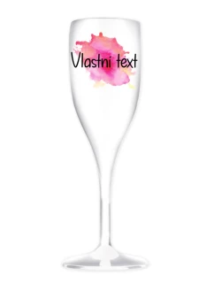 Personalizovaná prosecco sklenička - Akvarelový otisk