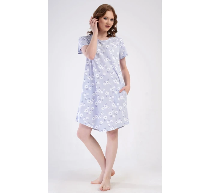 Dámske šaty Nature home modro-biele - Vienetta Dámske šaty Nature home modro-biele - Vienetta