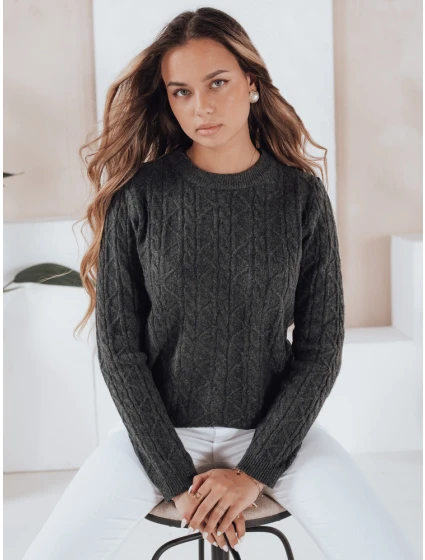 Dámský svetr tmavě šedý Dstreet model 21991017 - FashionStreet