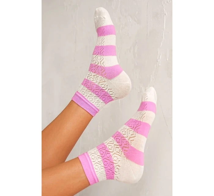 Milena ponožky 0989-003 Pruhovaný vzor 37-41