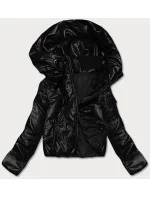 Krátka čierna dámska bunda (B8138-1)