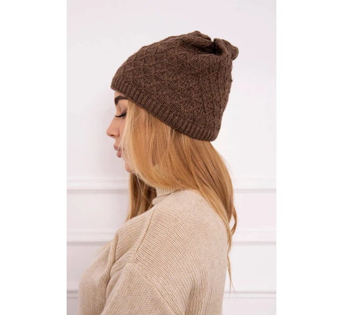 Fleecová čepice model 18750817 hnědá - K-Fashion