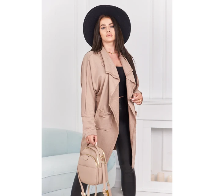 Kapska s vreckami tmavo béžová Kapska s vreckami tmavo béžová