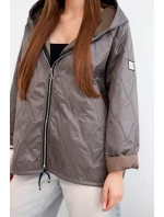 Dámska jarná prešívaná bunda s kapucňou a zipsom Fango