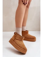 Śniegowce Ze Zdobieniem Na Platformie Big Star OO274A104 Camel Śniegowce Ze Zdobieniem Na Platformie Big Star OO274A104 Camel