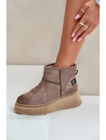 Skórzane Zamszowe Śniegowce Botki Na Platformie I Koturnie Maciejka 06769-02 Ciemnobrązowe Skórzane Zamszowe Śniegowce Botki Na Platformie I Koturnie Maciejka 06769-02 Ciemnobrązowe