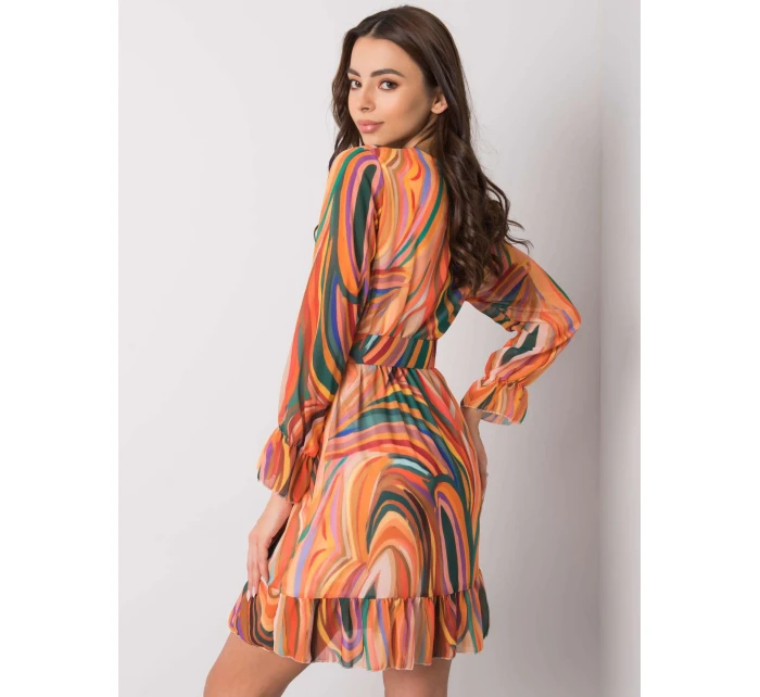 Šaty DHJ SK 12220 4.21 oranžová Šaty DHJ SK 12220 4.21 oranžová