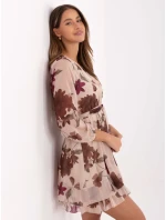 Sukienka IT SK model 21488877 beżowy - FPrice Sukienka IT SK model 21488877 beżowy - FPrice