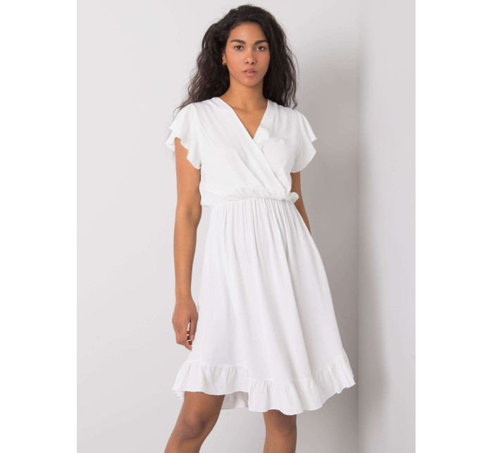 OCH BELLA Bílé šaty s výstřihem do model 15331673 - FPrice