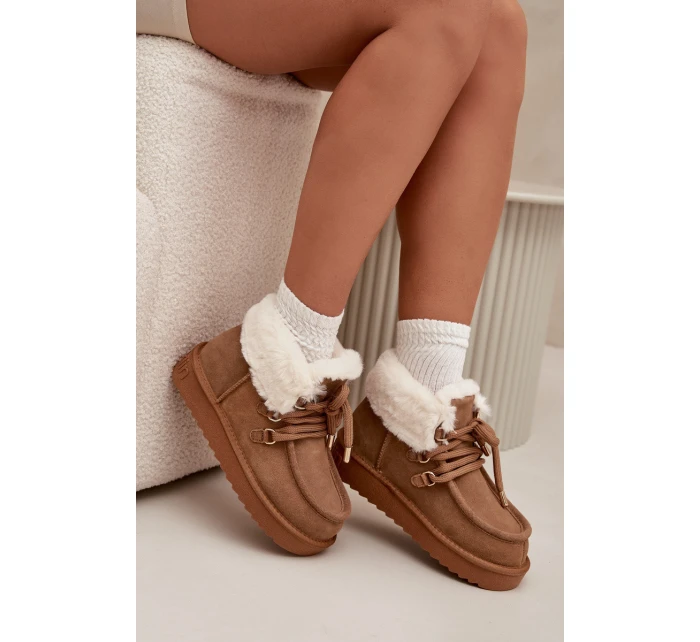 D.Franklin dámske snežnice z prírodného semišu - ťava D.Franklin dámske snežnice z prírodného semišu - ťava