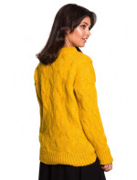 Dámsky sveter BK038 Mustard - BeWear