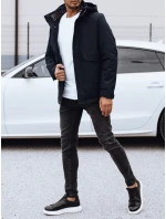 Pánská zimní bunda s kapucí tmavě modrá Dstreet model 21980777 - FashionStreet Pánská zimní bunda s kapucí tmavě modrá Dstreet model 21980777 - FashionStreet
