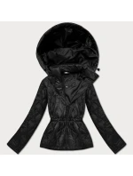 Čierna ľahká dámska bunda s kapucňou Minority (B25-510-1)