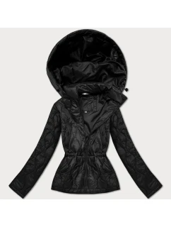 Čierna ľahká dámska bunda s kapucňou Minority (B25-510-1)