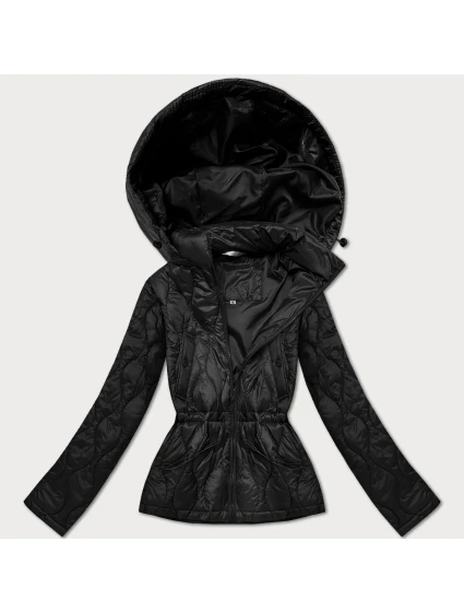 Čierna ľahká dámska bunda s kapucňou Minority (B25-510-1)