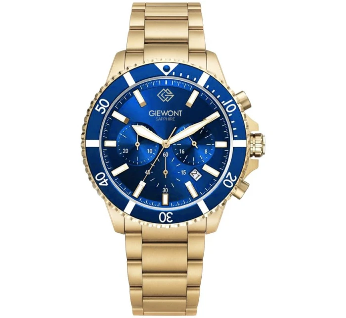 Pánské hodinky Chronograph Sapphire Gold Blue model 21807543 - Giewont Pánské hodinky Chronograph Sapphire Gold Blue model 21807543 - Giewont